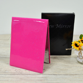 PU직사각 거울 (특수가공거울)핑크[135*180mm] | 탁상거울 판촉물 제작