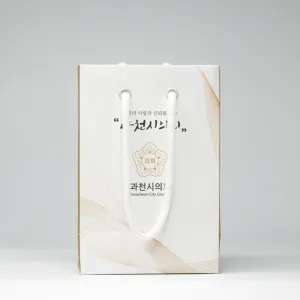 [주문제작] 종이쇼핑백_과천시의회 (115x67x170mm) | 주문제작 쇼핑백(세로형) 판촉물 제작