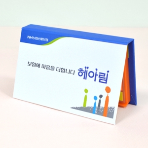 하드양장 2단 팝업플래그 접착메모 사출함(중)_100매_6쪽_헤아림