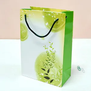 기성 종이쇼핑백 7호(초록) (1묶음-100EA)(150x70x230mm) | 종이쇼핑백(기성) 판촉물 제작