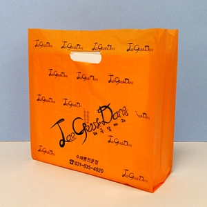 비닐쇼핑백_오렌지색 사각비닐 (310*110*350mm) | 비닐쇼핑백(맞춤) 판촉물 제작