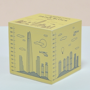 서울 도시 눈금 인쇄 큐브형 포스트잇 (70*70mm) 700매
