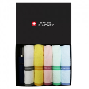 스위스밀리터리 3단수동모던스키니+120g타올 5P 세트(소) | 우산 타올 선물세트 판촉물 제작