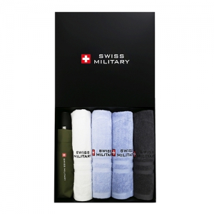 스위스밀리터리 3단7K완자무지+140g타올 4P 세트(미니) | 우산 타올 선물세트 판촉물 제작