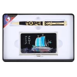 한글볼펜+채색거북선자개명함