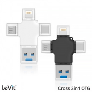 레빗 크로스 3IN1 OTG메모리 (16GB~256GB) | OTG USB메모리 판촉물 제작