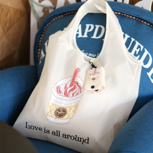 커피 폴딩 에코백 시리즈 장바구니 가방 (45*60cm) | 패션장바구니 판촉물 제작