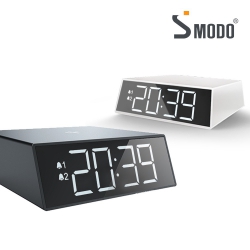 [에스모도]SMODO-204고속무선충전 LED시계 (100x106x35mm) | 기능성 탁상시계 판촉물 제작