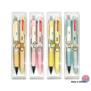 [카카오프렌즈] 샤프+3색볼펜 세트 (2P) (161×32mm) | 캐릭터 판촉물 제작