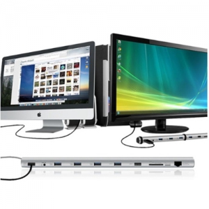알루미늄 USB 허브 도킹스탠드 리더기 LANHUB (30.4*2.75*1.72cm) | 컴퓨터용품 판촉물 큐레이션 제작