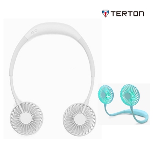 테르톤 듀얼 LED 목걸이형 넥밴드 선풍기 | 넥밴드 목선풍기 판촉물 제작