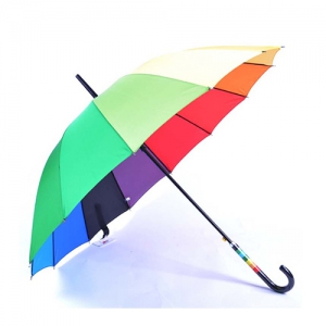 55 폰지 14K 무지개 곡자손잡이 우산 | 개강 사은품 제작 큐레이션 제작