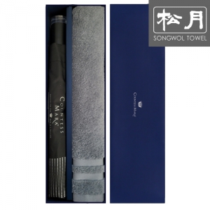 [송월] CM2단도트보더1p+호텔테리 1p | 우산 타올 선물세트 판촉물 제작
