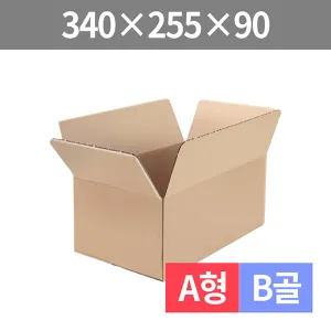 골판지박스 A형/B골 (340x255x90mm/톰슨)(1박스/70장) | 박스 패키지 판촉물 제작