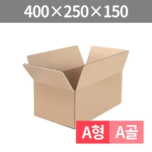 골판지박스 A형/A골 (400x250x150mm/로타리)(1박스/50장) | 박스 패키지 판촉물 제작