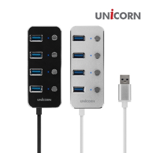 유니콘 TH-4000S USB 3.0 4포트 허브 (42x102x18mm / 케이블 길이 약 280mm / 67g) | USB허브 어댑터 판촉물 제작