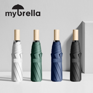 마이브렐라 UV 우드 3단 수동 암막 양우산 | 우산 판촉물 제작
