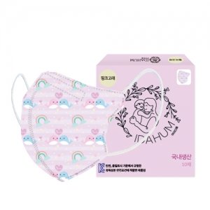 [아이다움][국산]핑크 고래 어린이 유아 마스크 개별포장 10매 | 출산 기념품 제작 큐레이션 제작