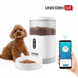 유니콘 IoT 4kg 애완동물 자동 급식기 사료기 스마트폰 IoT 앱(APP) 연동 TP-50F | 애완용품 판촉물 제작