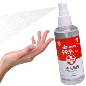 (의약외품/에탄올 70%)스프레이 손소독제 손세정제 100ml | 손소독제 판촉물 큐레이션 제작