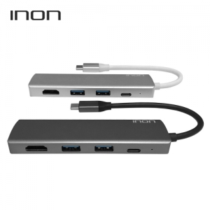 아이논 USB C타입 to 3.0 4포트 with HDMI 허브 IN-UH110C | USB허브 어댑터 판촉물 제작