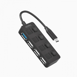 [엑토] 온오프 타입C USB3.2 Gen1&USB2.0허브 HUB-41 | USB허브 어댑터 판촉물 제작