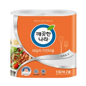 깨끗한나라 데일리 키친타올 130매x2롤 | 카페 판촉물 제작 큐레이션 제작