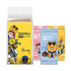 크리넥스 수앤수 카카오 휴대용물티슈 10매x6입 | 물티슈(기성 소량) 판촉물 제작