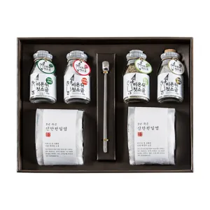 [비온뒤 첫 소금] 신안 프리미엄 2호 (3년천일염(병) 135g x 1, 구운,함초 외) | 선물세트 판촉물 제작