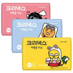 크리넥스 카카오프렌즈 여행용티슈70매 | 사옥이전 기념품 제작 큐레이션 제작