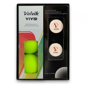 볼빅비비드3알+에폭시볼마커자석클립2set | 골프용품 판촉물 큐레이션 제작
