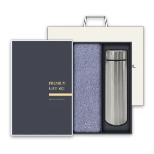 송월 프리미엄 텀블러세트 (40수 160g 1매 + 스마트텀블러 500ml 1개) | 타올 기타세트 판촉물 제작
