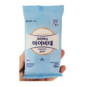 [크리넥스] 마이비데 클린케어 생분해 휴대용 물티슈 10매 | 물티슈(기성 소량) 판촉물 제작