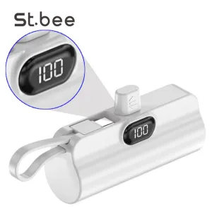 세인트비 LED잔량표시 일체형 도킹 보조배터리 5000mAh ST-L55 | 보조배터리(도킹형) 기획전 판촉물 제작