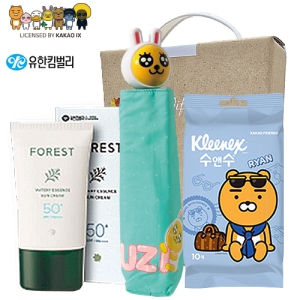 카카오 생활건강세트 24호 (카카오5단입체핸들우산+유한킴벌리에센스선크림+크리넥스수앤수물티슈)