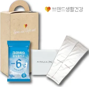 쿨아이스세트 브생건120호(크리넥스쿨링물티슈+아쿠아쿨토시) | 의류잡화세트 판촉물 제작