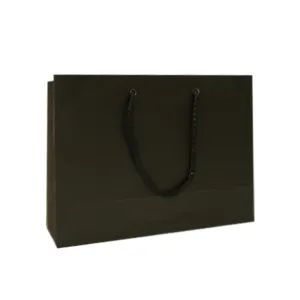 무광 종이쇼핑백 7호(검정) (1묶음-100EA)(240x90x180mm) | 종이쇼핑백(기성) 판촉물 제작