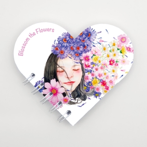 (Blossom)러블리 하트 스프링 수첩 (주문제작형)-1P
