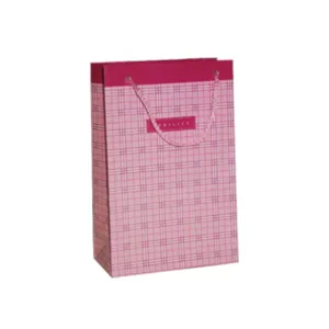 기성 종이쇼핑백 8호(핑크 체크) (1묶음-100EA)(120x65x190mm) | 종이쇼핑백 판촉물 제작