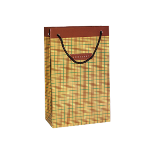 기성 종이쇼핑백 7호(브라운 체크) (1묶음-100EA)(150x70x230mm)