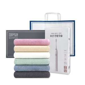 송월 프리미엄 선물 세트 (송월 라이트 무지40 1P + 전동칫솔 1P)
