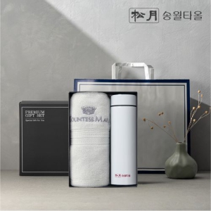 송월 프리미엄 선물 세트 (CM 뱀부블럭40 1P + 스마트온도텀블러 500ml 1P)
