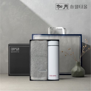 송월 프리미엄 선물 세트 (호텔 컬러풀40 1P + 스마트온도텀블러 500ml 1P)