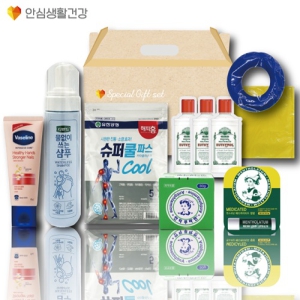 돌봄케어110호(디펜드샴푸+유한양행슈퍼쿨파스+유시몰+안티푸라민연고+멘소래담립밤+바세린+라텍스밴드+악력기)