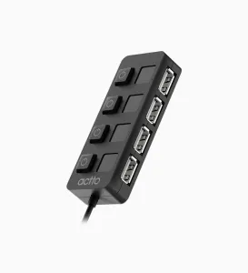 [����] 4��Ʈ USB 2.0 ��� (��ư��) HUB-21