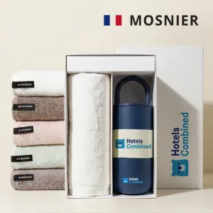 모스니에 루프텀블러450ml 호텔160g타올세트+싸바리케이스 | 텀블러 타올 선물세트 판촉물 제작