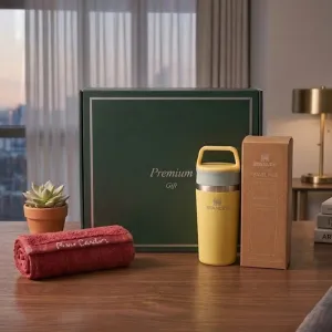 스탠리 텀블러 까페투고 354ml+쟈가드스포츠 100g 수건 타올 텀블러세트 SL05 | 텀블러선물세트 판촉물 제작