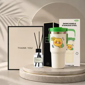 카카오 스윙핸들 텀블러 + 시즈넬 디퓨저 100ml | 텀블러선물세트 판촉물 제작