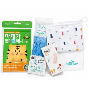 여름 선물세트(면손수건.쿨링스카프.일반밴드.썸머겔패치) 홍보.판촉.선물용 | 레저 스포츠 판촉물 제작