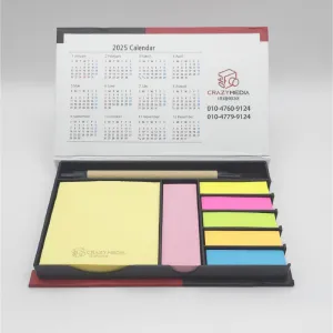 Blossom 하드커버 점착 메모함 대-볼펜형 (164x105mm) | 포스트잇(점착메모) 판촉물 제작